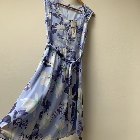 Roman lilac floral chiffon dress size uk 12 *new* - Picture 2 of 12